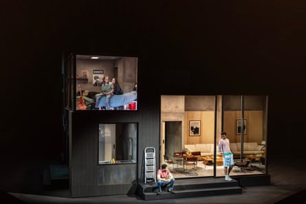 Tom Glynn-Carney, Rosie Sheehy, John Macmillan and Archie Madekwe in The Oresteia.