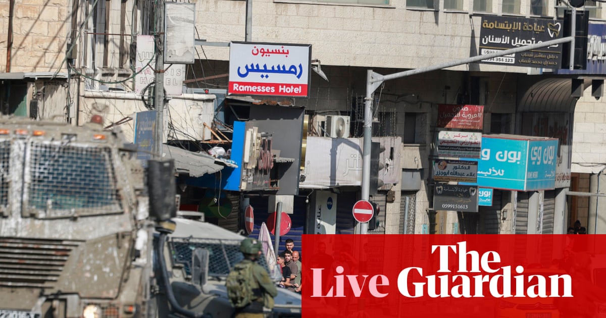Israeli military carries out raid in West Bank city of Nablus – Middle East crisis live