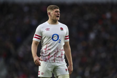 Jack Willis on the pitch for England