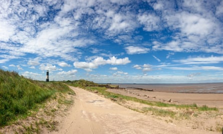 Spurn Point and its lighthouse.
