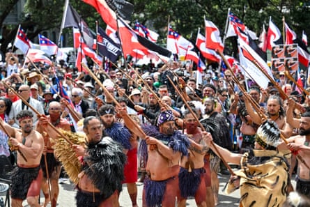 Protests in November 2024 against a proposed law that would redefine the country’s founding agreement between Māori and the British Crown