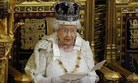 The Queen delivering the Queen’s speech to the House of Lords