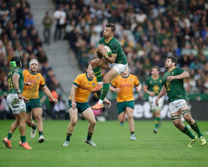 Handré Pollard scowls at the uprights as if he owns them. Australia could do with a ruthless winner like him
