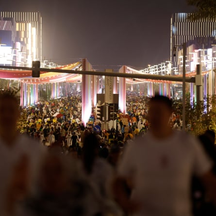 Welcome to Lusail: Lego-city of the gods and one of the strangest places on earth | World Cup 2022 5 The packed Lusail Boulevard in downtown Lusail before the Brazil v Serbia World Cup match.
