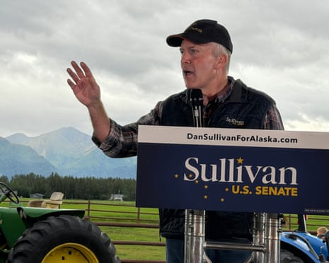 Dan Sullivan (not Dan J Sullivan Jr) at an event in Palmer, Alaska, on Monday