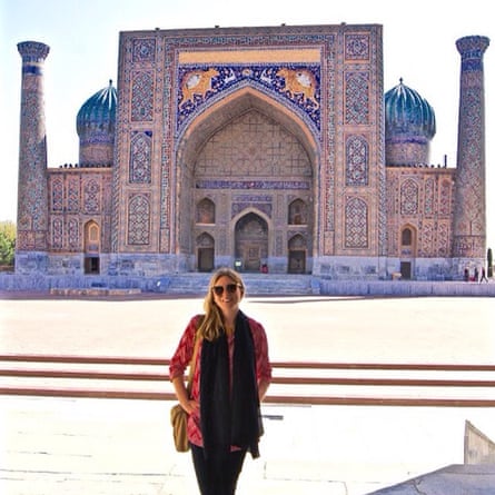 Caroline Eden in Samarkand at the Registan