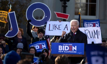 Biden in Concord. A recent University of New Hampshire poll found only 6% of Biden supporters were between 18 and 34.