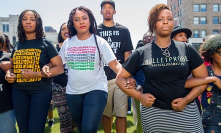 Between Black Lives Matter co-founders Opal Tometi and Patrisse Cullors in 2015.