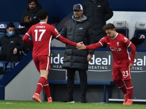 Xherdan Shaqiri combs on for Curtis Jones. Ahem.