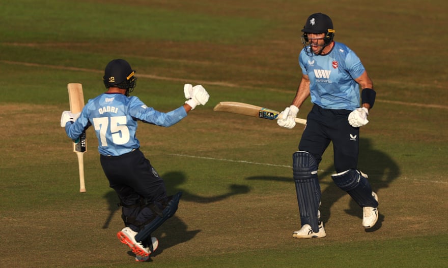 County cricket: it’s all to play for in last group games of Royal London Cup | Royal London Cup 2 Grant Stewart hits a six with the final ball of the match to help Kent beat Yorkshire.