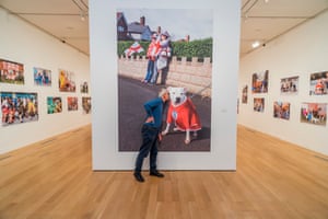 The photographer Martin Parr gets a close look at a photo in his Only Human exhibition at the National Portrait Gallery in London. As well as some of his best-known photographs it includes new work based on the social climate in the aftermath of the EU referendum. It runs until 27 May
