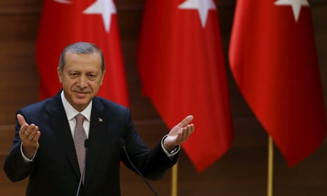 The Turkish president, Recep Tayyip Erdoğan 