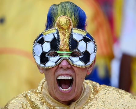A Colombia fan in Mexico City for their game against Uzbekistan