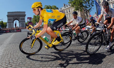 Bradley Wiggins à Paris lors de la dernière étape du Tour de France 2012.