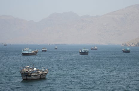 Vessels in the strait of Hormuz.