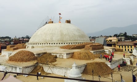 Though the stupa of Bouddanath was relatively unaffected it still required some repairs.
