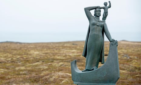 A statue of Gudrid Thorbjarnardóttir on Iceland’s Snæfellsnes peninsula.