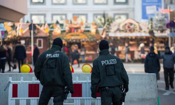 german police at christmas market