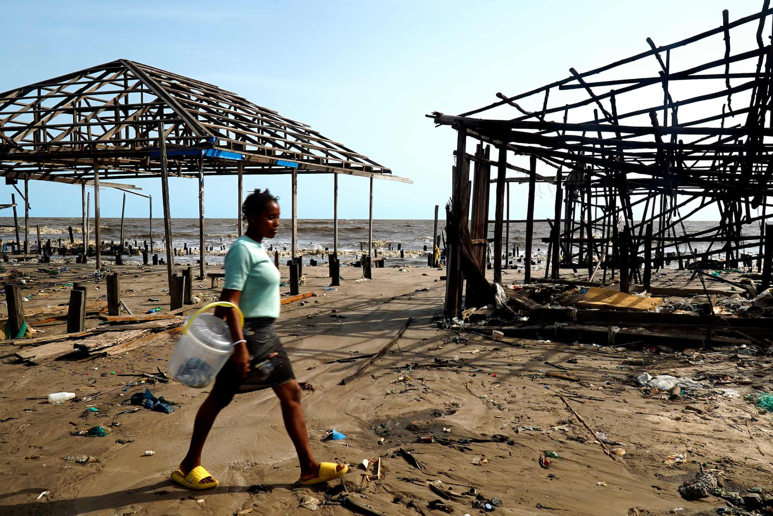 ‘The sea took everything away’: how Nigeria’s ‘Happy City’ is disappearing beneath the waves