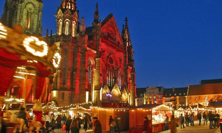 A Christmas market in Mulhouse, France