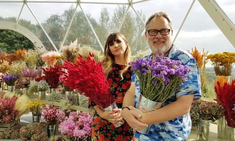 Natasia Demetriou and Vic Reeves on The Big Flower Fight.