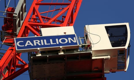 A crane on a Carillion construction site in 2018