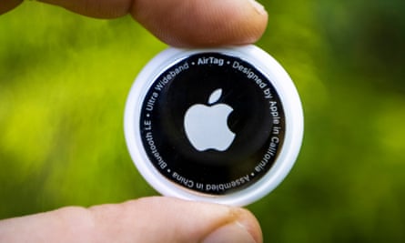 The Apple AirTag is about the size of a 10p piece.