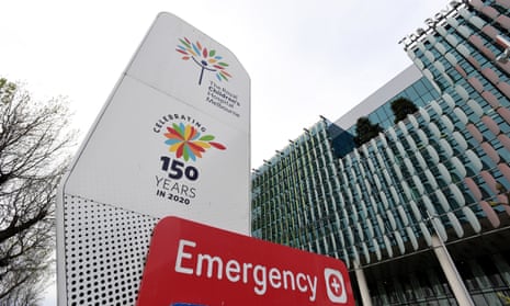 Signage for the Royal Children's Hospital is seen in Melbourne.