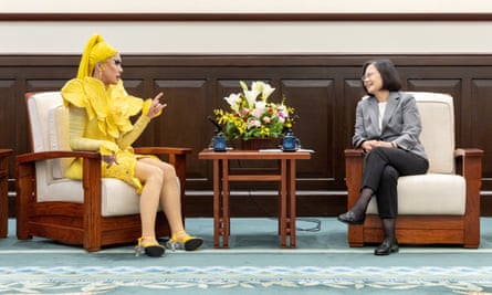Taiwan’s President Tsai meets with drag queen Nymphia Wind