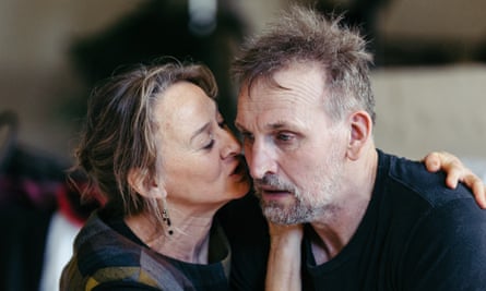 In rehearsal for Macbeth with Niamh Cusack.