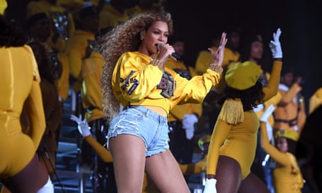 Uncrampable style ... Beyoncé performing at Coachella.