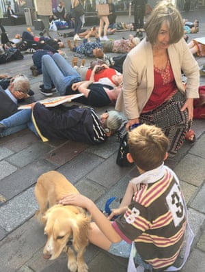 A ‘die-in’ led by climate strikers in Middlesborough on Friday 20 September