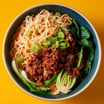 Sichuan dan dan noodles, but make it ramen. Sesame, spice, and a soboro that works like a ragu.