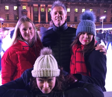 Andrew Anthony with his daughters, from left, Lulu, Issy and Alice