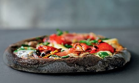 Waitrose charcoal pizza.