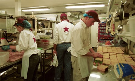 A Pret A Manger kitchen in central London.