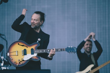 Radiohead frontman Thom Yorke and bassist Colin Greenwood