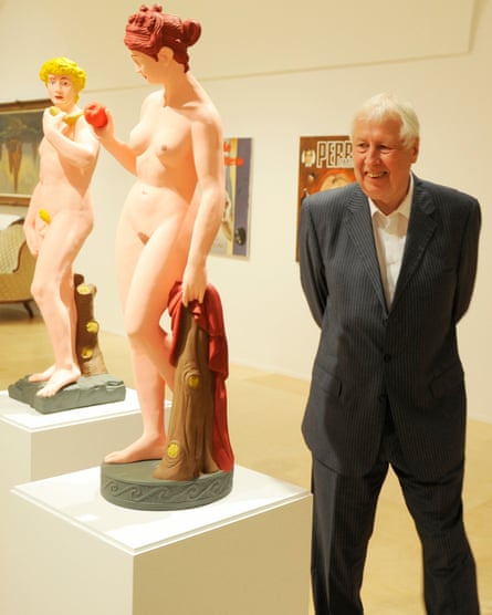 Hans-Peter Feldmann at the opening of his show entitled An Art Exhibition at the Reina Sofia museum, Madrid, in 2010.