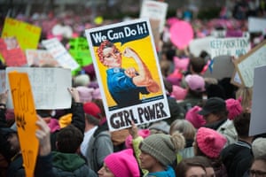 The Women’s March on Washington on 21 January 2017. More than 1 million people were estimated to attend.