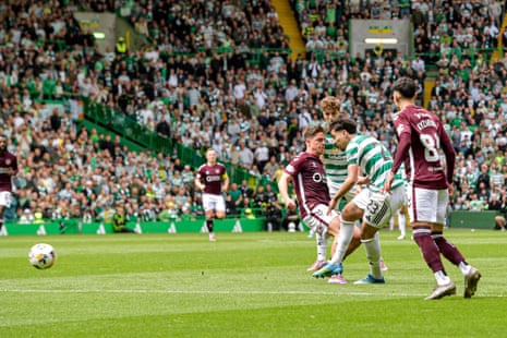 Sebastian Tounekti of Celtic shoots.
