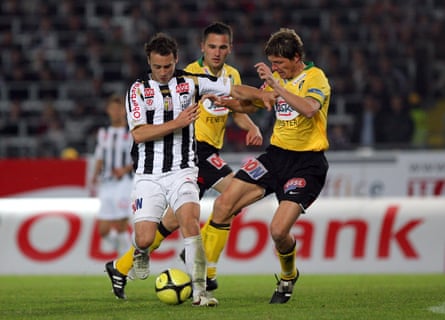 Oliver Glasner (right) in action for SV Ried in 2009