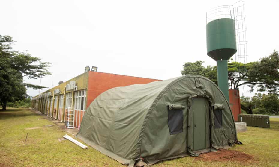 The facilities at Anápolis airbase, where evacuees from China will be confined