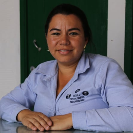 At 31, Diana Lizeth Lizarazo Moreno, a mother of two, is the oldest participant on the course. She started the training when her youngest child was 18 months old.