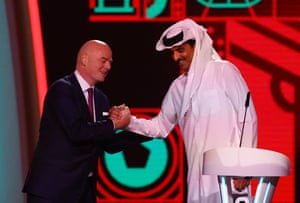 Infantino and Al-Thani.