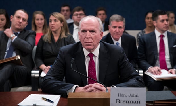  Former CIA director John Brennan testifies before the House intelligence committee. Photograph: Shawn Thew/EPA  