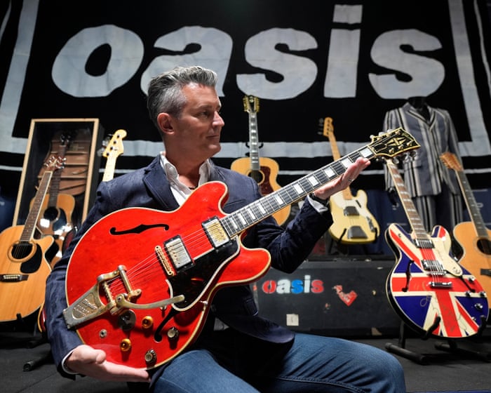 Guitar ‘smashed up’ by Liam Gallagher on night Oasis split up goes to auction