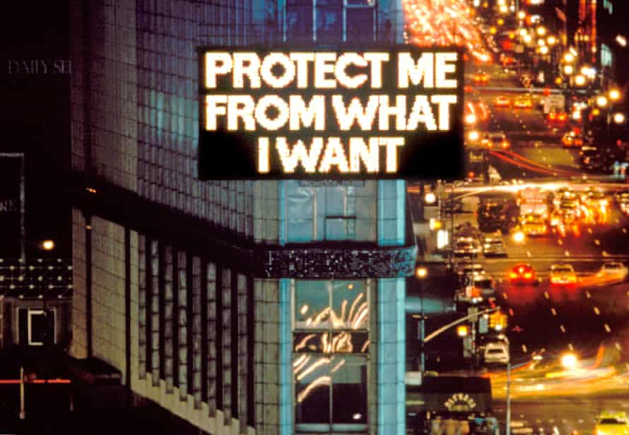 Un monde que les artistes pouvaient à peine changer… de la Survival Series de Jenny Holzer (1983-1985), Times Square, New York.
