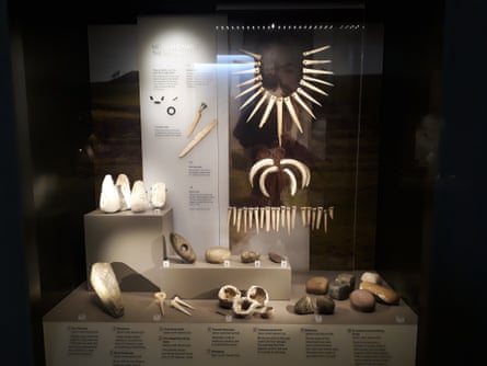 Grave goods from the Upton Lovell burial site on display at the Wiltshire Museum in Devizes