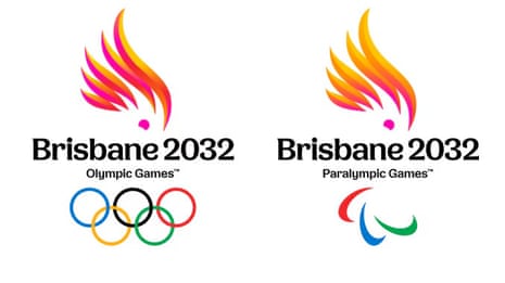The new Brisbane Olympics logo, which was revealed on YouTube before its official launch.