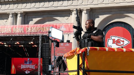 Kansas City Chiefs parade shooting: at least one killed and 22 injured – video